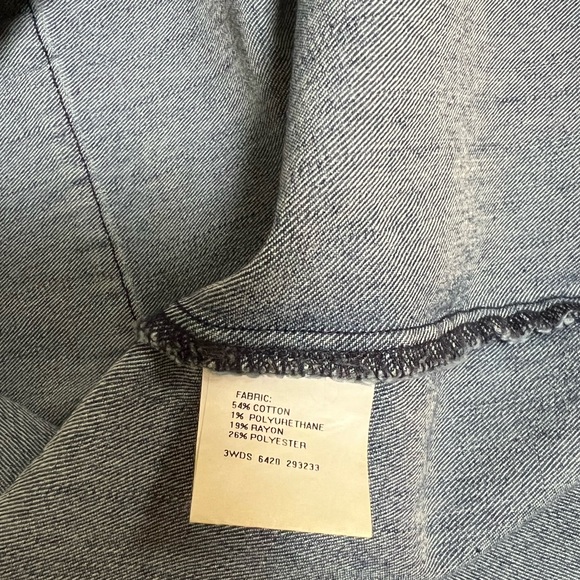 TEMT DENIM OVERALL DRESS, SIZE 10 - Picture 3 of 4